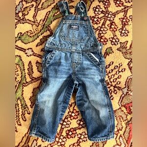 Denim Overalls Oshkosh 12 mths flannel lining